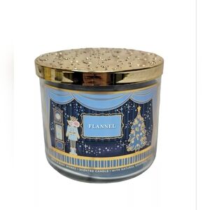 Bath & Body Works Flannel Christmas 3 Wick Scented Candle 14.5 oz NEW